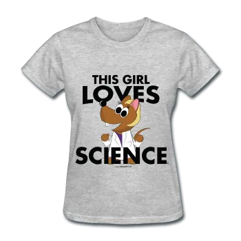 "This Girl Loves Science" (blonde) - Women's T-Shirt