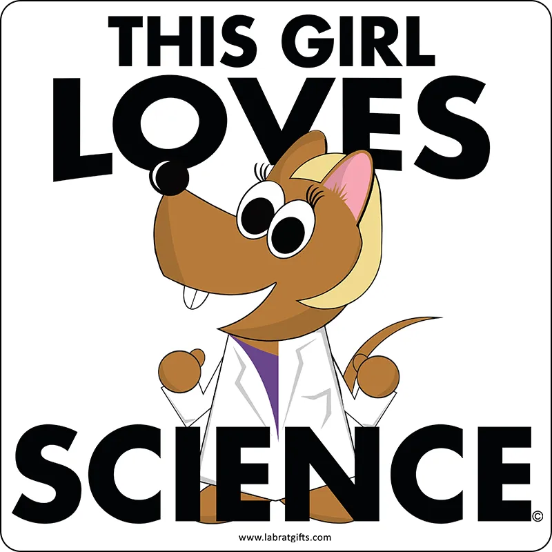 "This Girl Loves Science" (blonde) - Women's T-Shirt