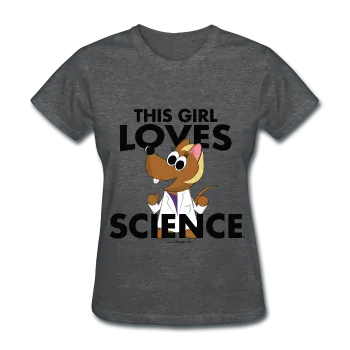 "This Girl Loves Science" (blonde) - Women's T-Shirt