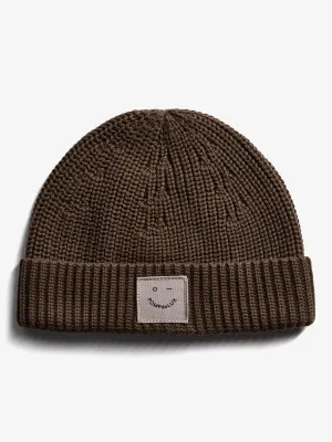 Ribbed Knit Beanie - Kids - Dark Earth