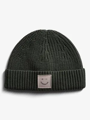 Ribbed Knit Beanie - Kids - Dark Green