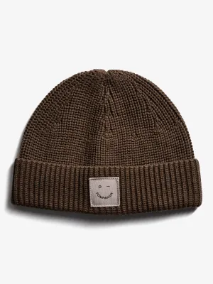 Ribbed Knit Beanie - Tween - Dark Earth