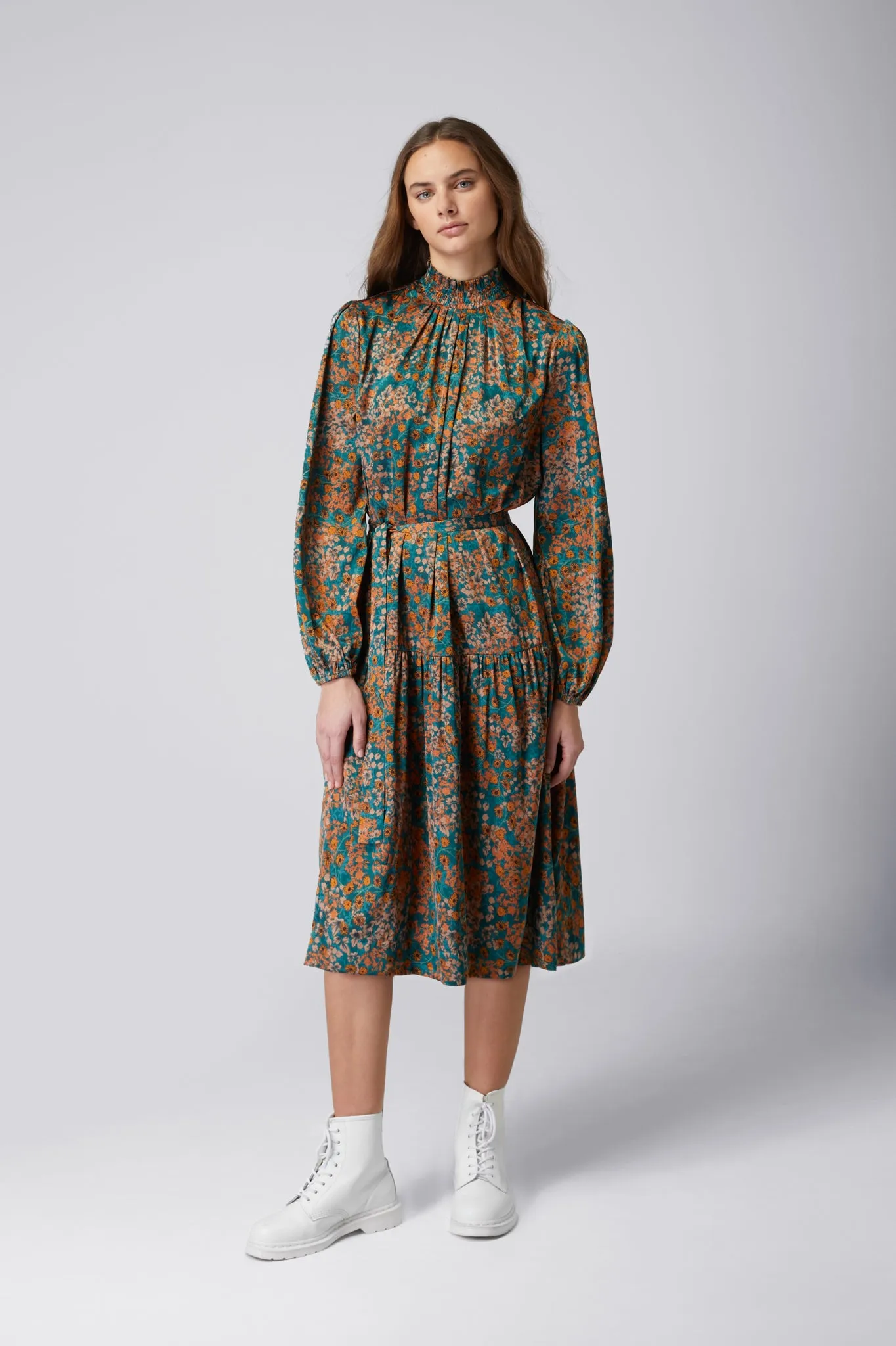 Rust Green Taylor Dress