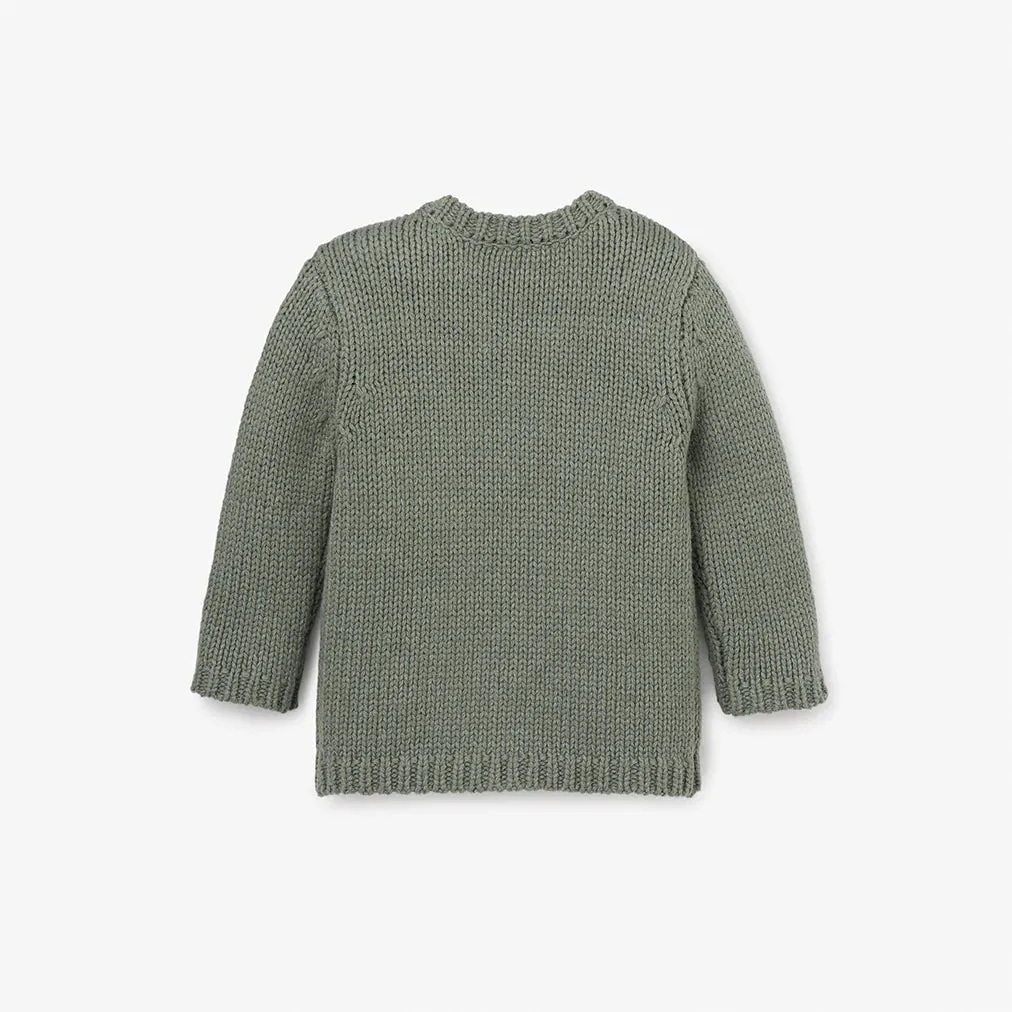 Sage Green Holiday Tree Pullover Sweater