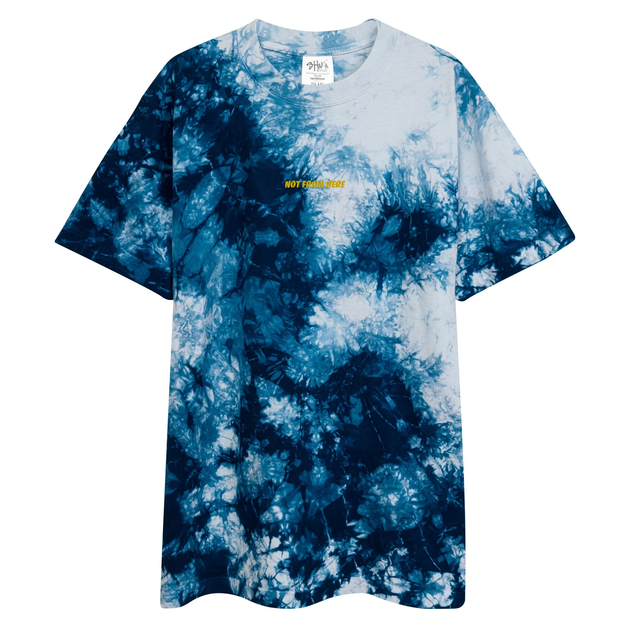 Shaka Wear embroidered Oversized tie-dye t-shirt