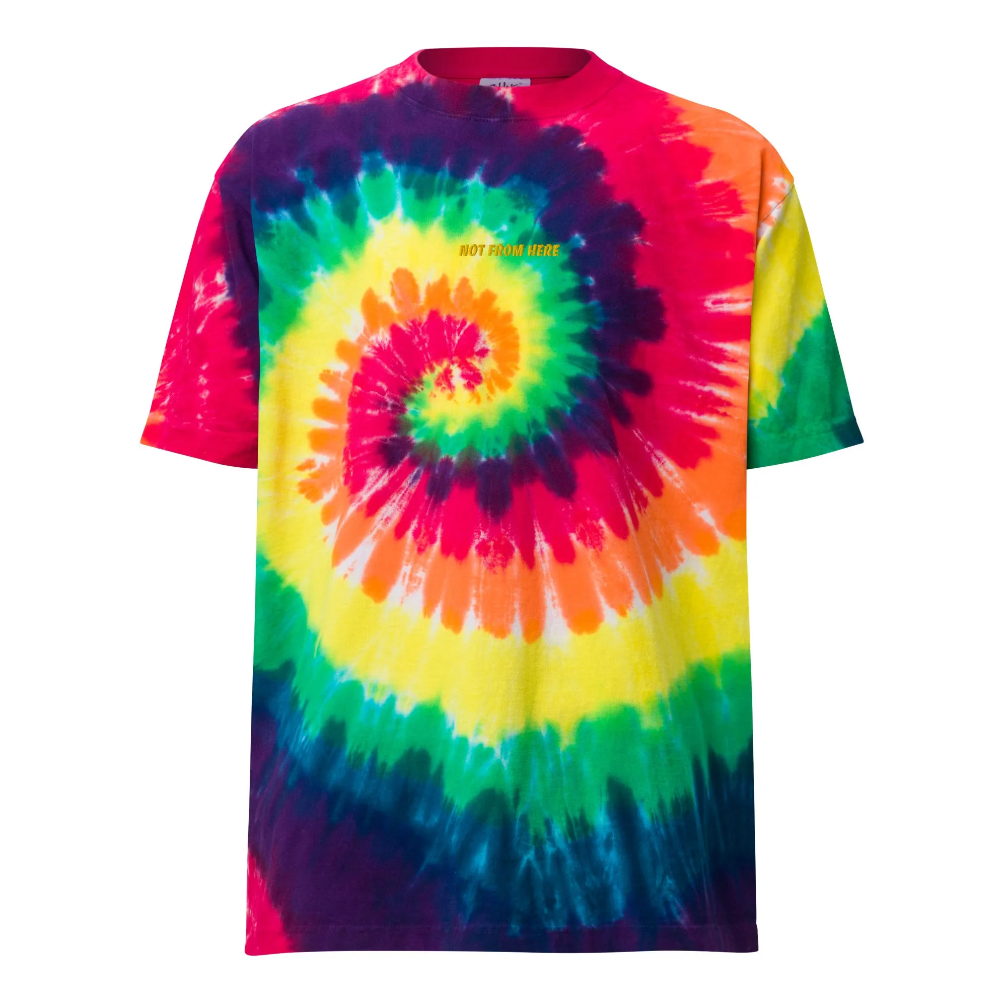 Shaka Wear embroidered Oversized tie-dye t-shirt