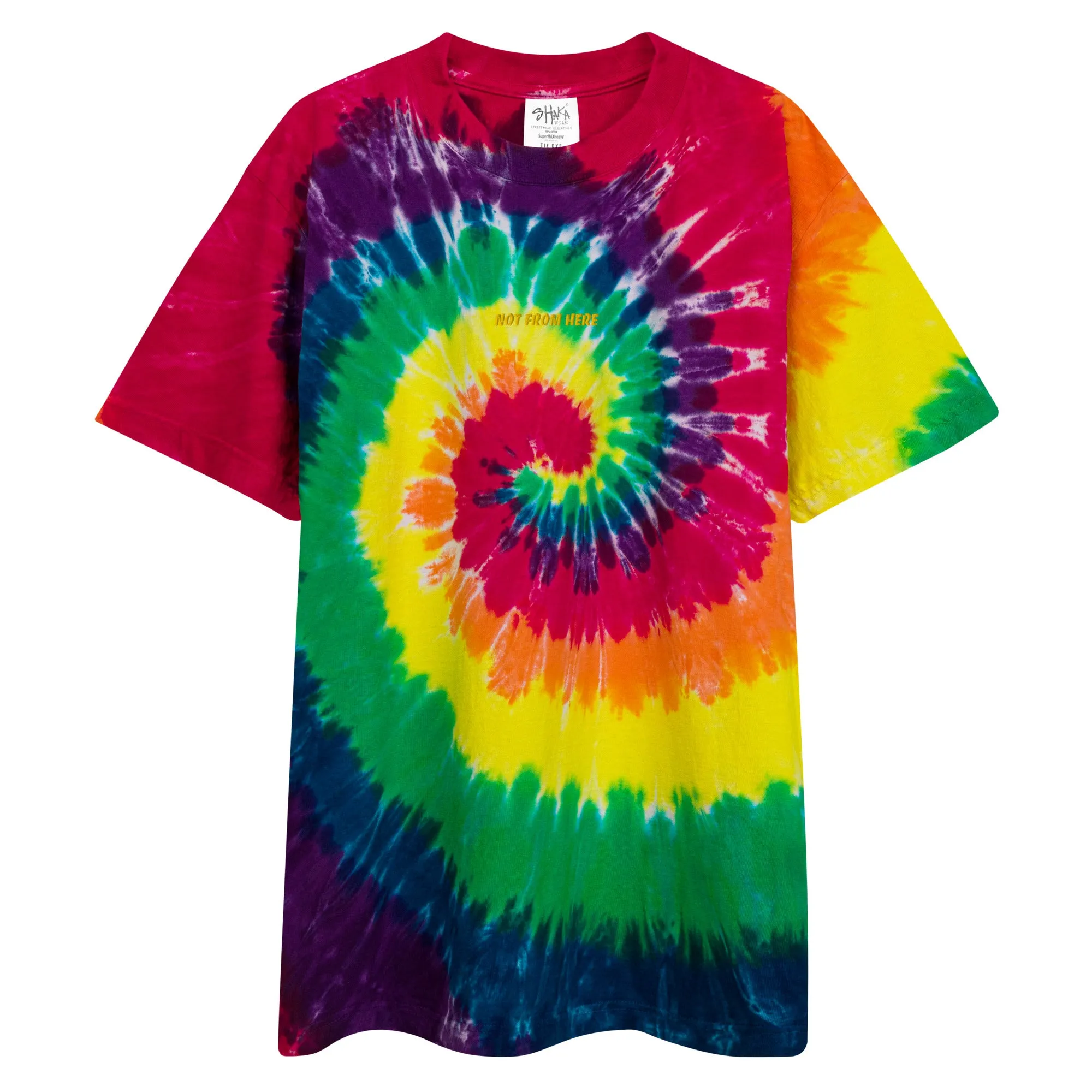 Shaka Wear embroidered Oversized tie-dye t-shirt