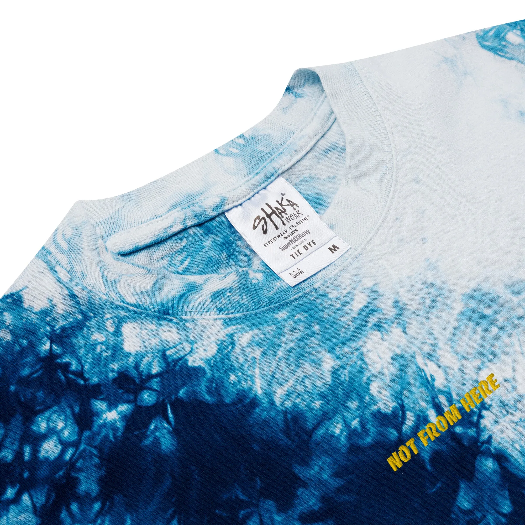 Shaka Wear embroidered Oversized tie-dye t-shirt