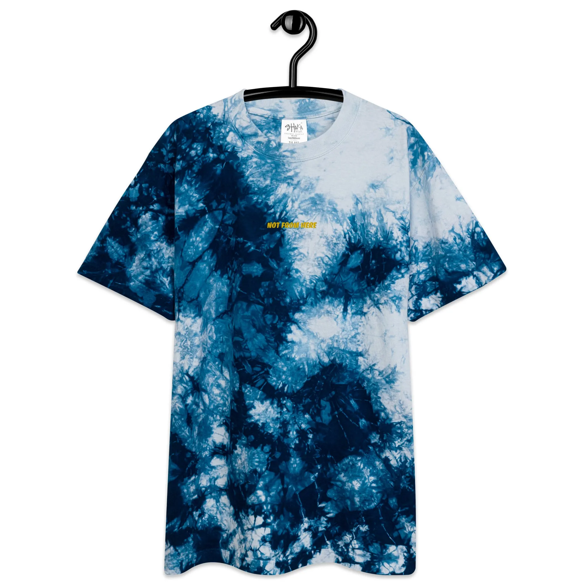 Shaka Wear embroidered Oversized tie-dye t-shirt