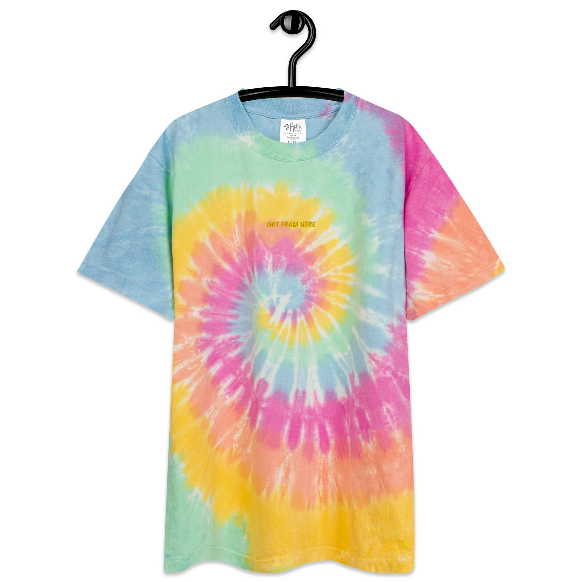 Shaka Wear embroidered Oversized tie-dye t-shirt