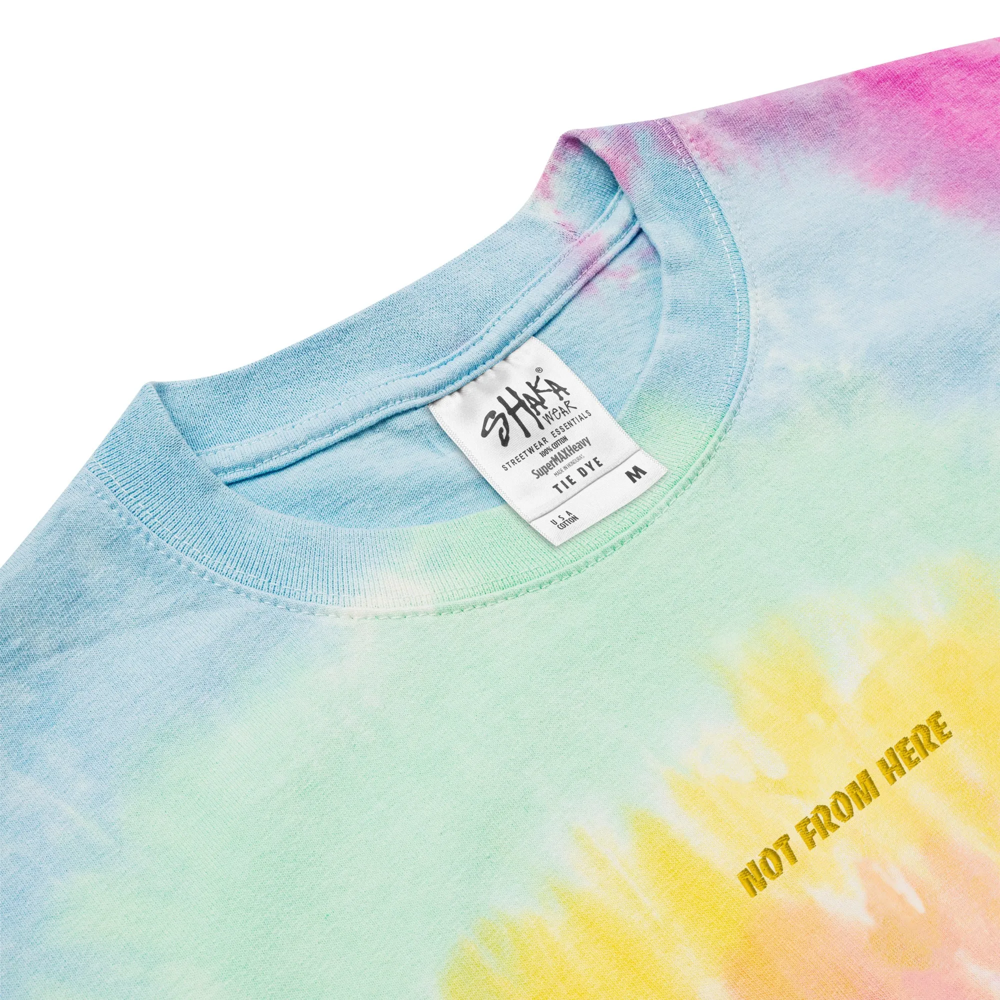 Shaka Wear embroidered Oversized tie-dye t-shirt