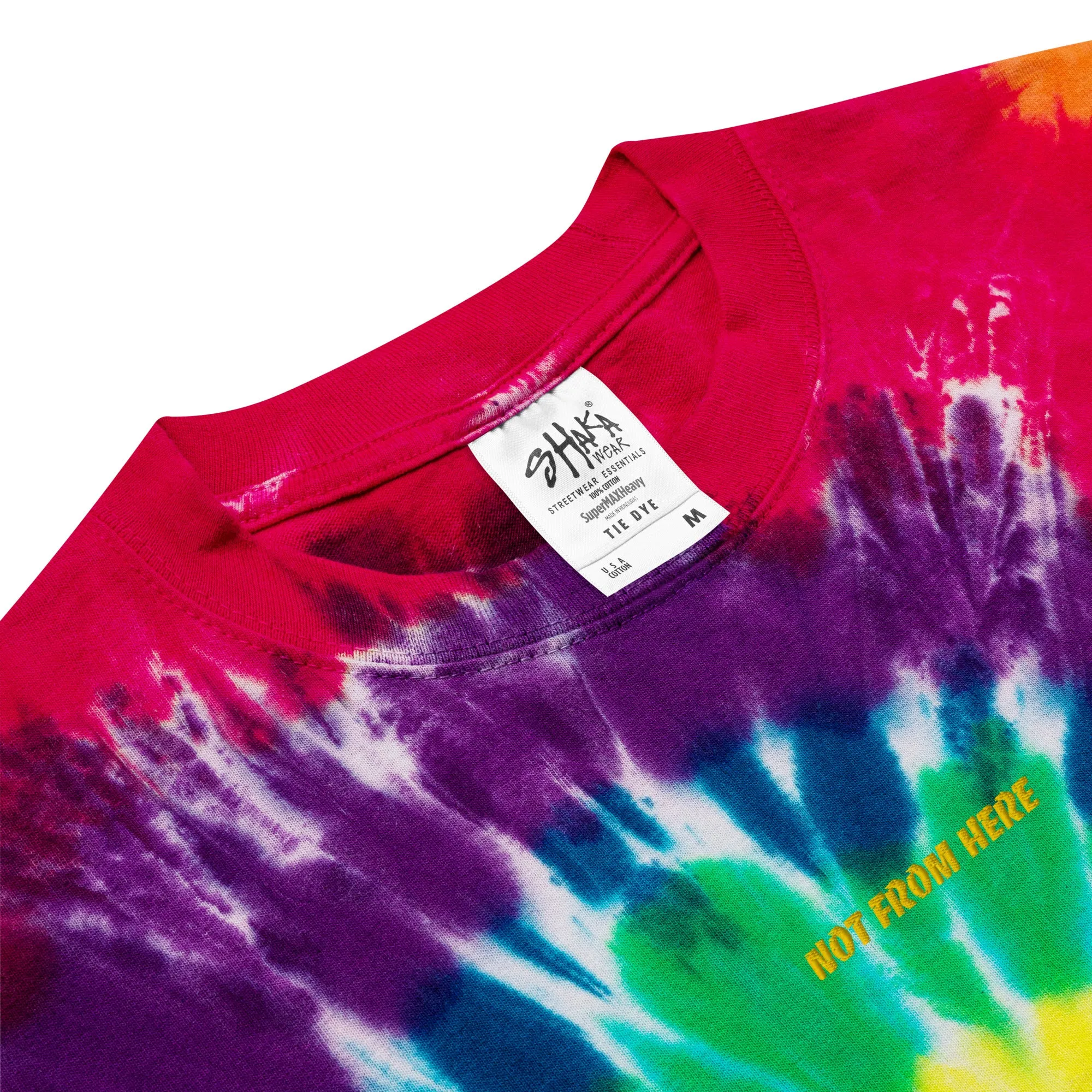 Shaka Wear embroidered Oversized tie-dye t-shirt