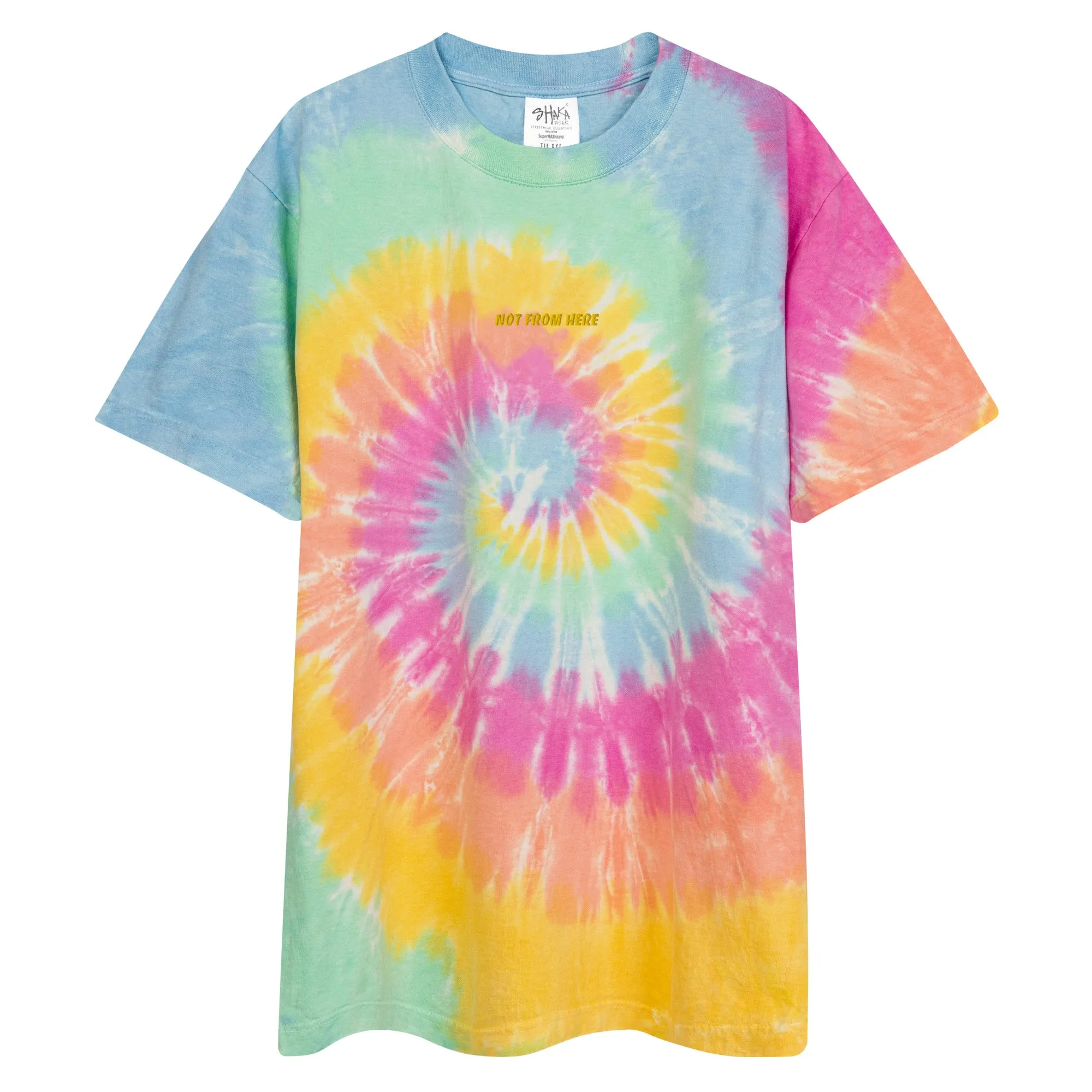 Shaka Wear embroidered Oversized tie-dye t-shirt