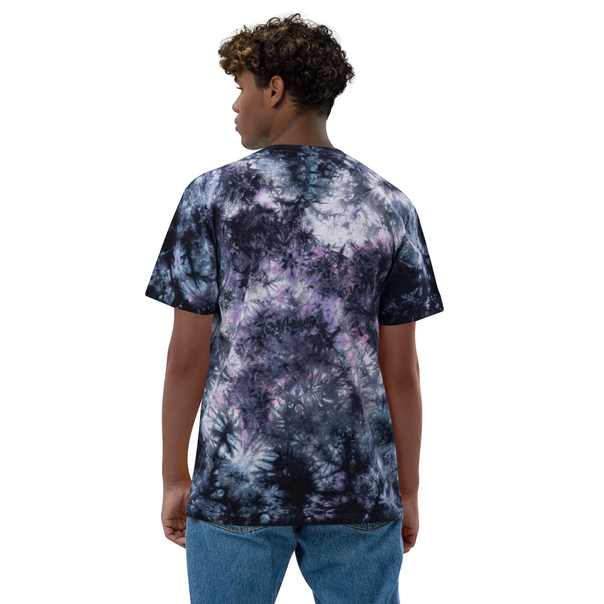 Shaka Wear embroidered Oversized tie-dye t-shirt