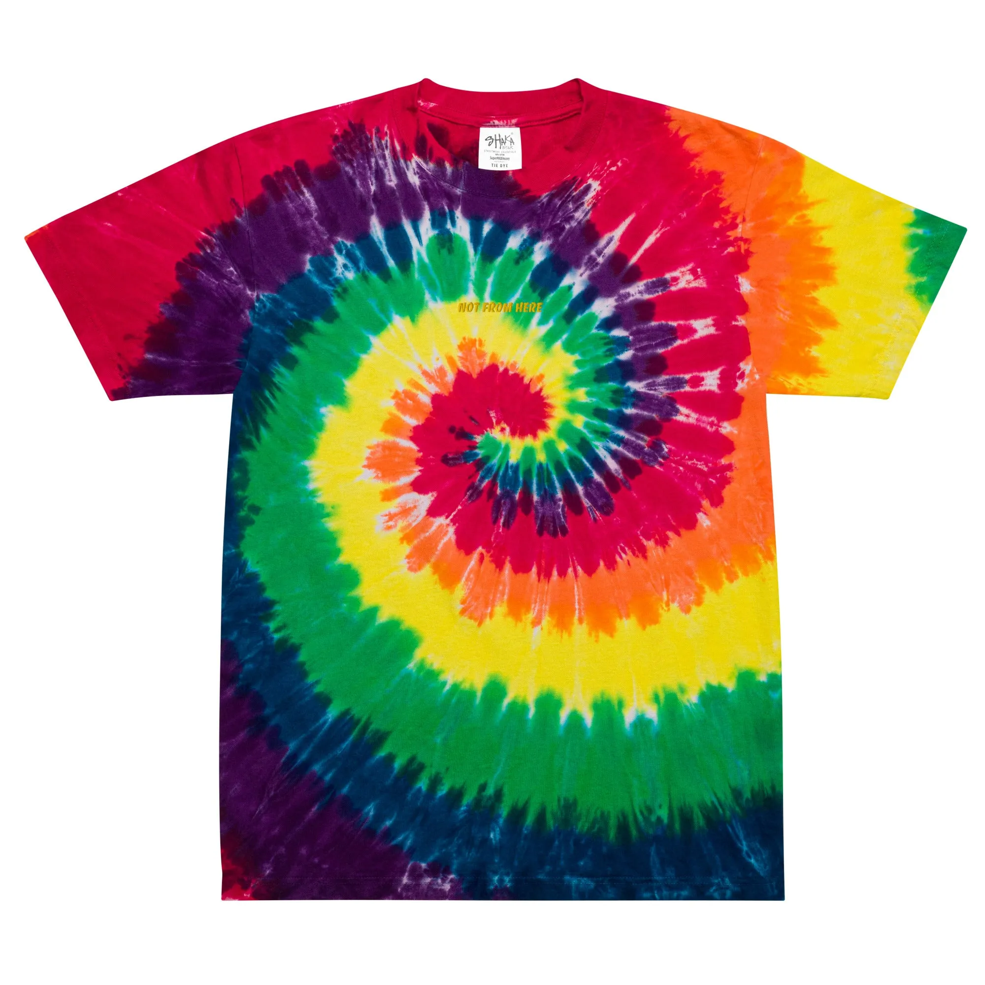 Shaka Wear embroidered Oversized tie-dye t-shirt