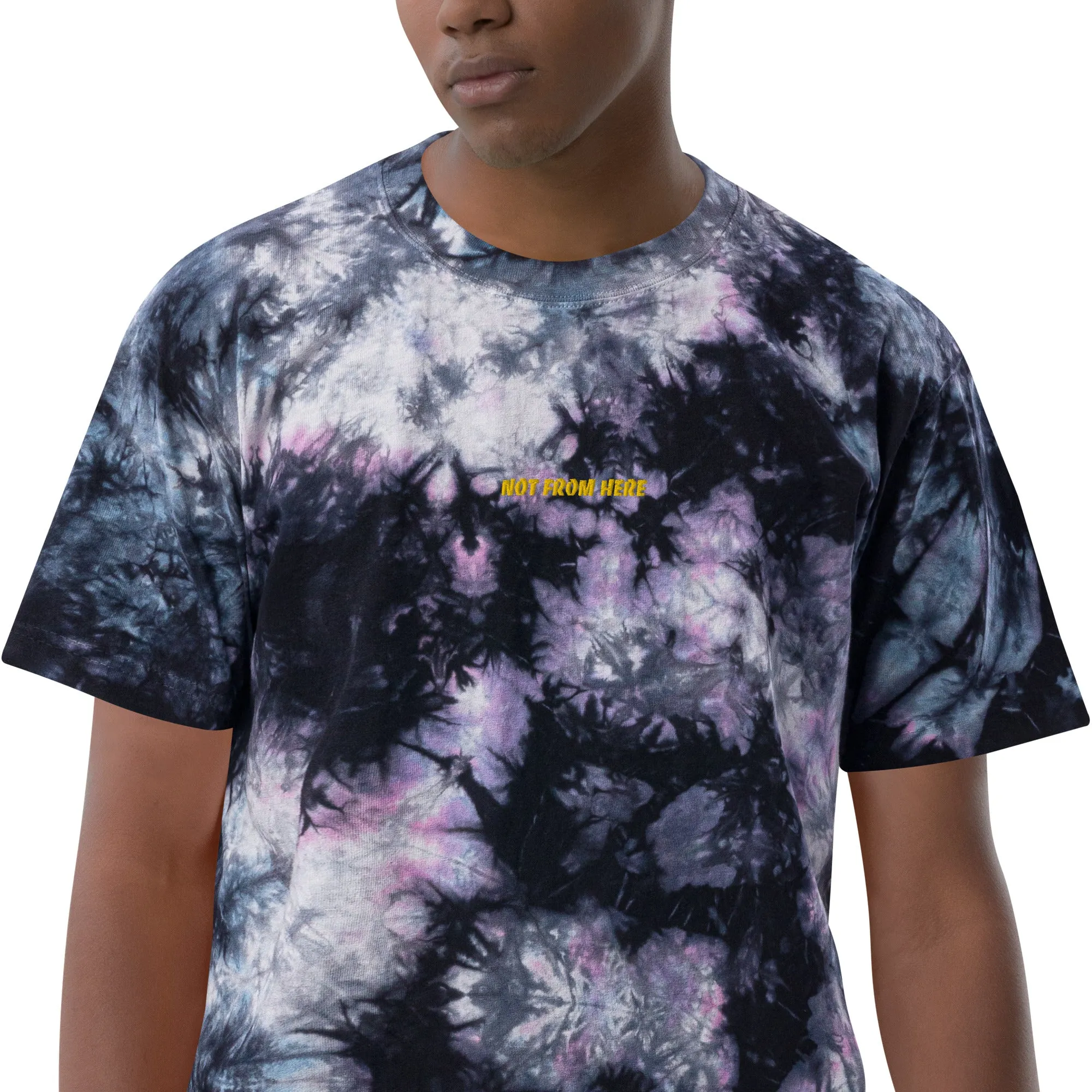 Shaka Wear embroidered Oversized tie-dye t-shirt