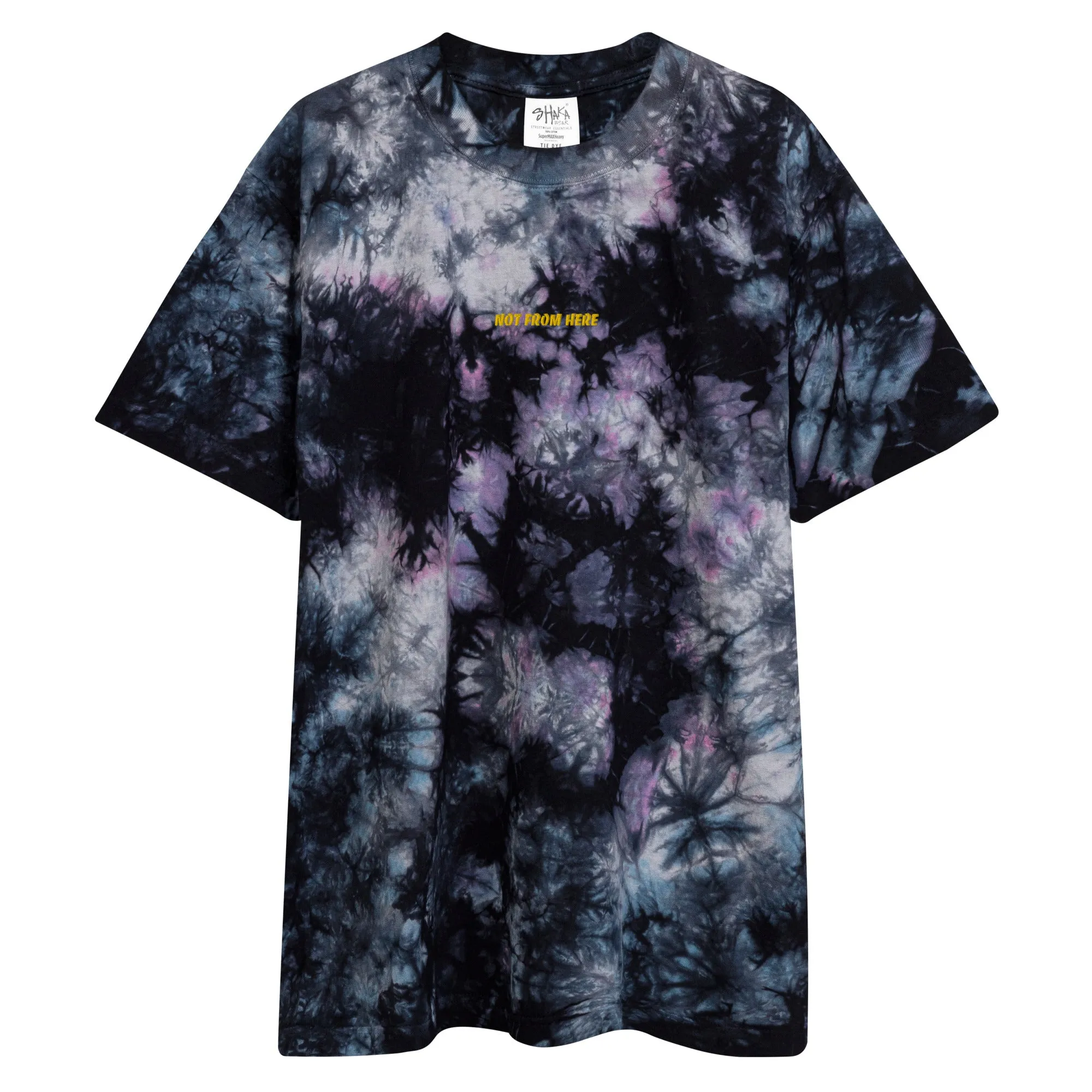 Shaka Wear embroidered Oversized tie-dye t-shirt