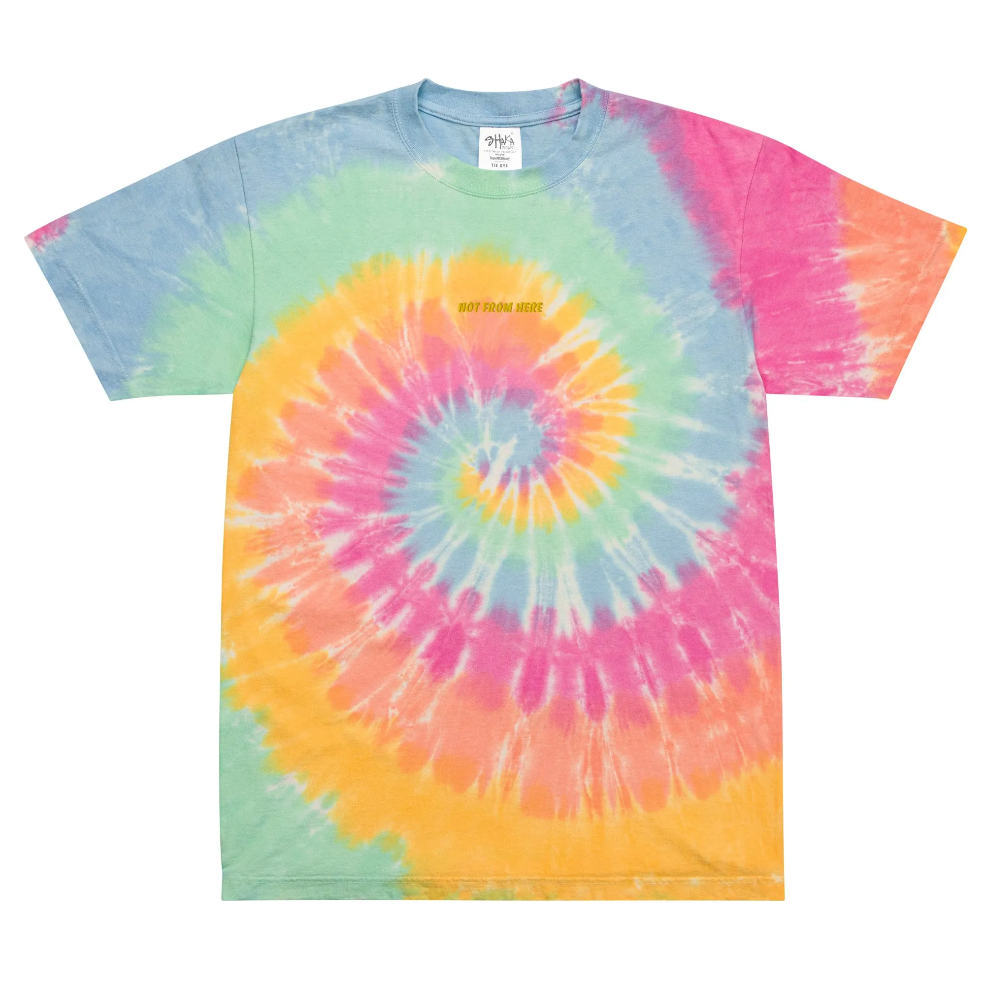 Shaka Wear embroidered Oversized tie-dye t-shirt