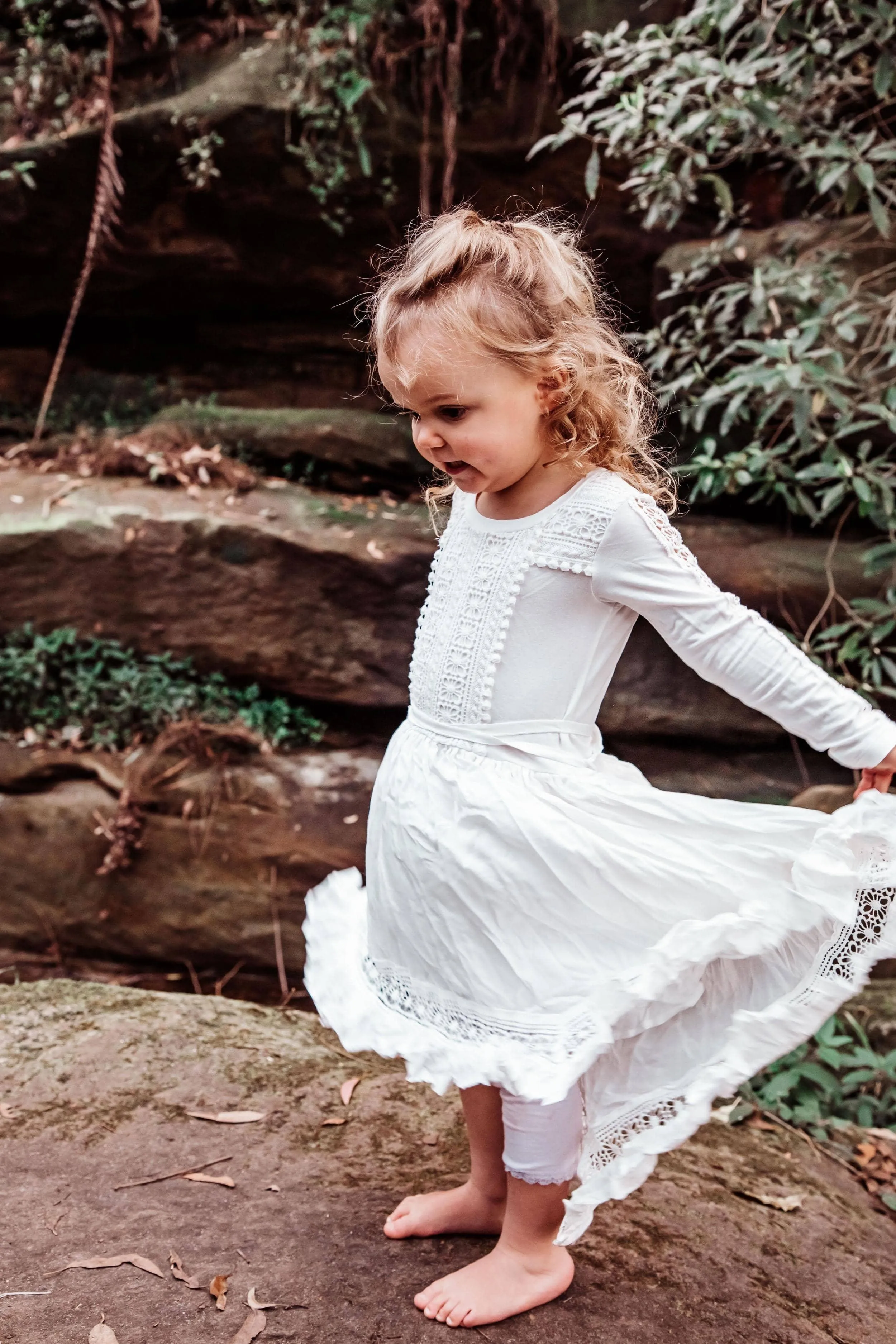 Tea Princess Ivory Harmony Flower Girl Dress - Holy Communion Dress