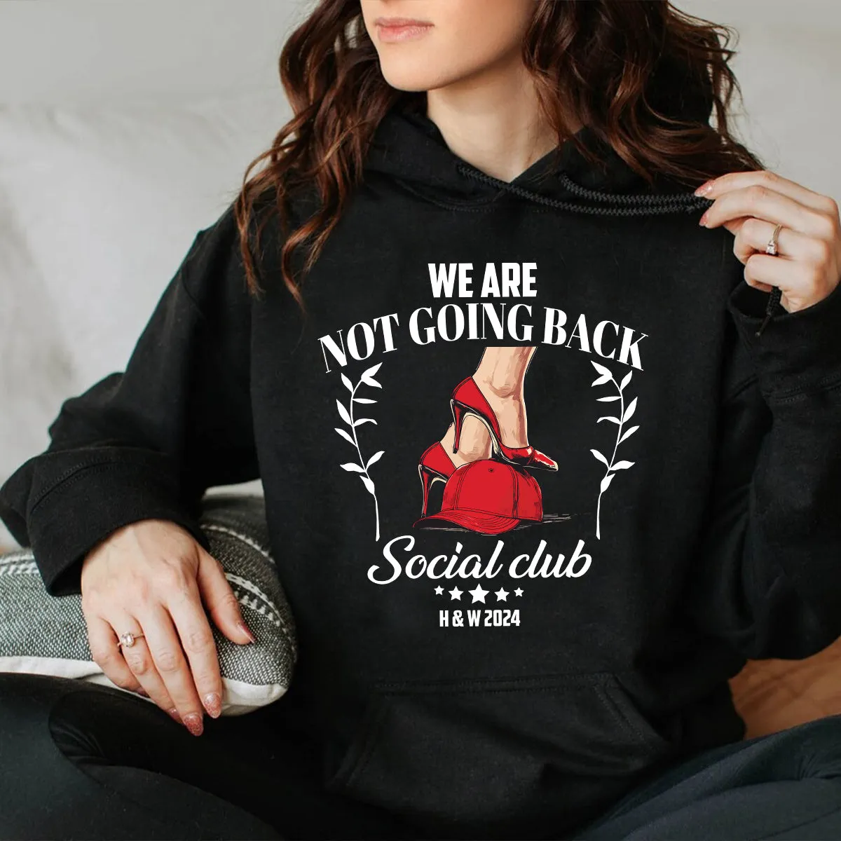 Teesdily | We Are Not Going Back Shirt, High Heel Social Club Sweatshirt, High Heel And Baseball Cap T-shirt, Womens Rights Hoodie Mug, Gift For Girl