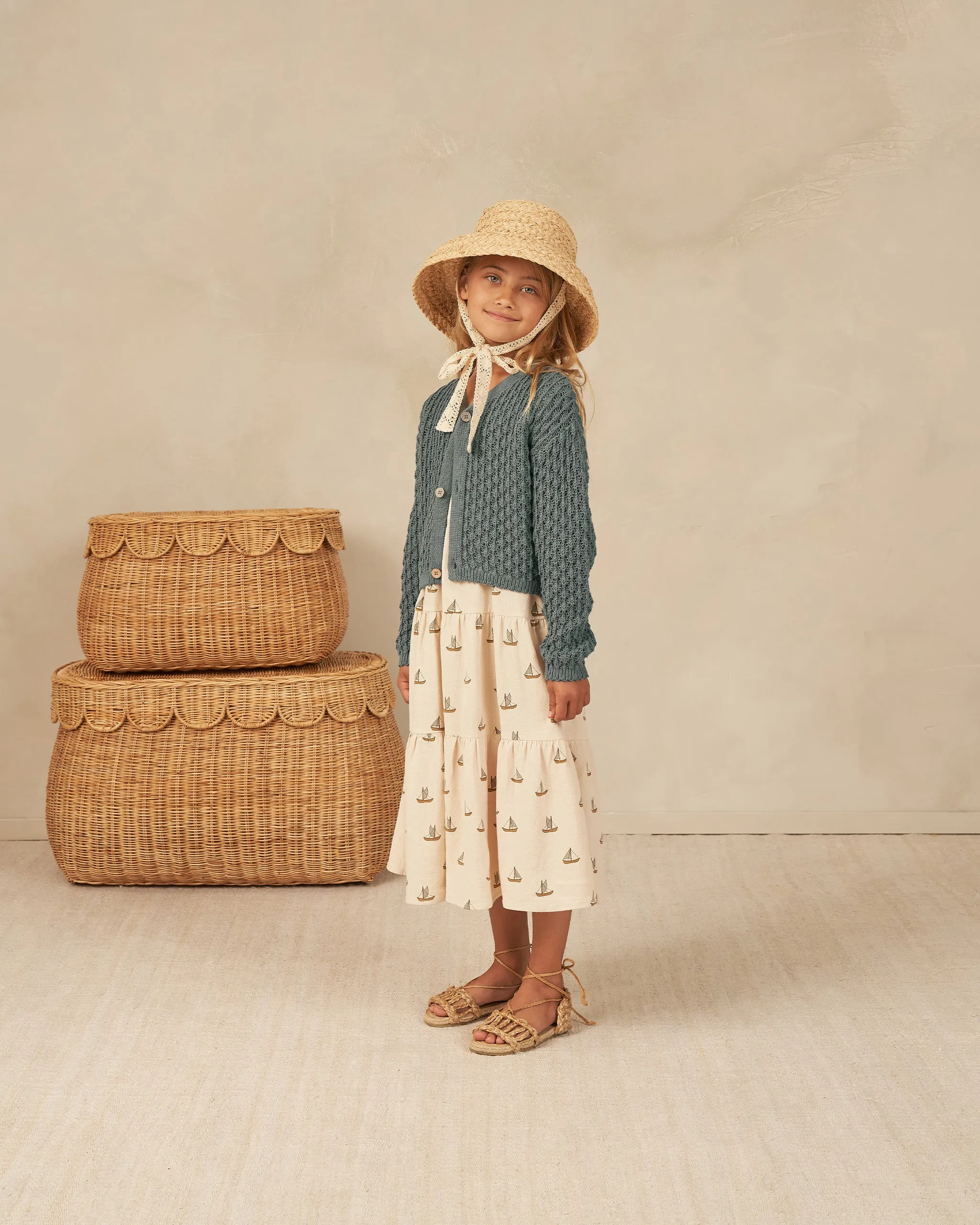 The Ella Cardigan by Rylee   Cru - Indigo - KIDS