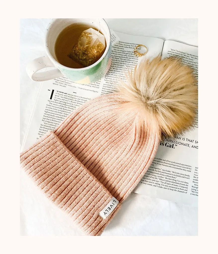 The It-Girl Pom Beanie - GWP: Dusty Pink