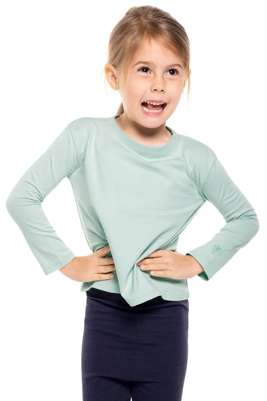 Toddler Coco Plum Everyday Long Sleeve T-Shirt  |  Misty Aqua