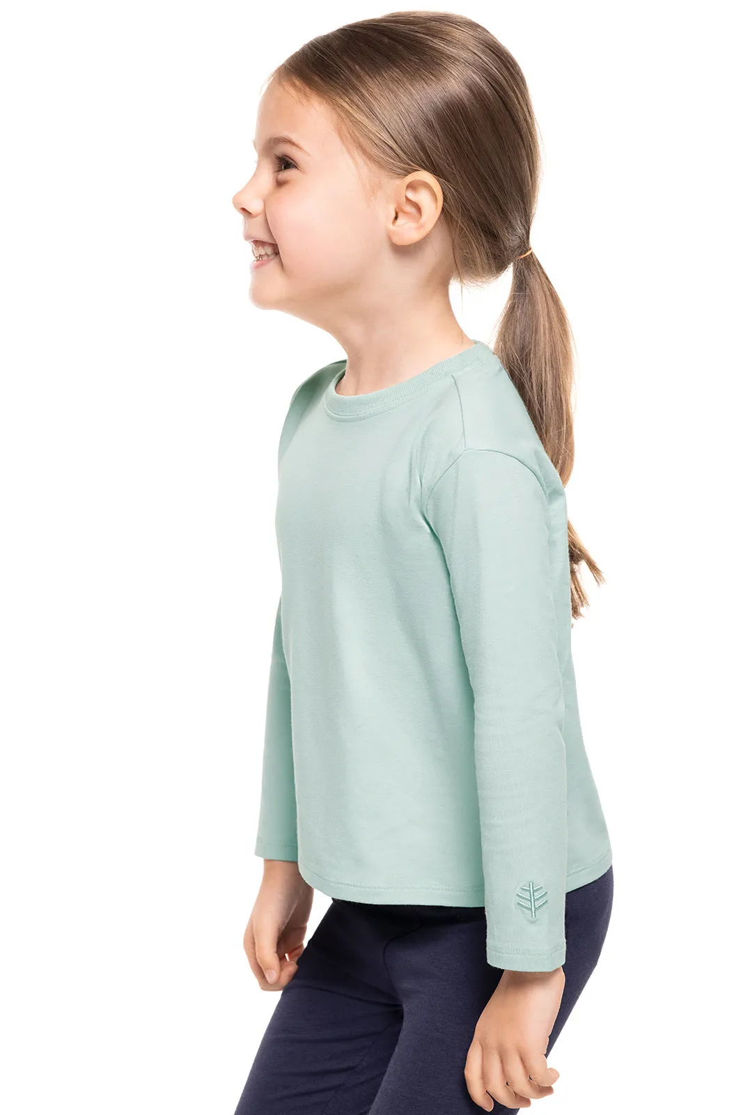 Toddler Coco Plum Everyday Long Sleeve T-Shirt  |  Misty Aqua