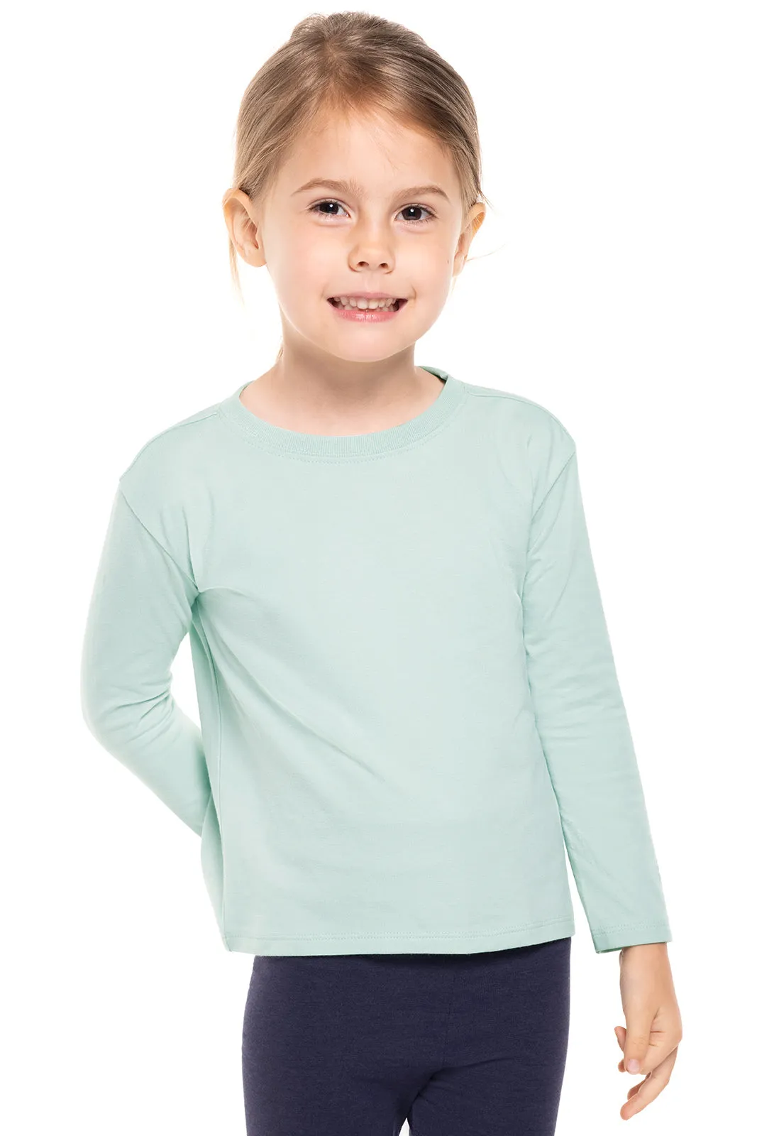 Toddler Coco Plum Everyday Long Sleeve T-Shirt  |  Misty Aqua