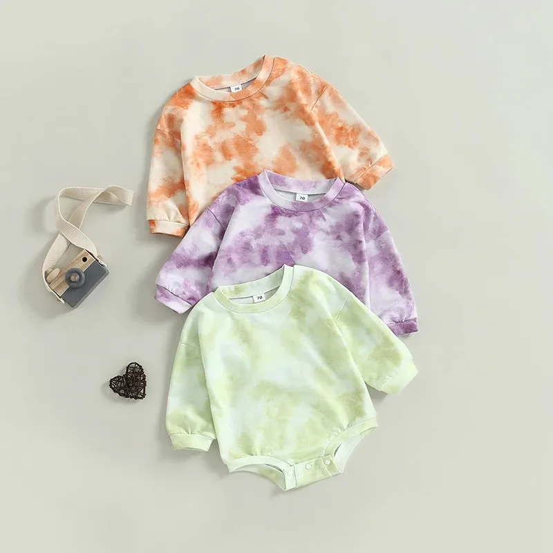 Tye Dye Oversized Sweatshirt Romper