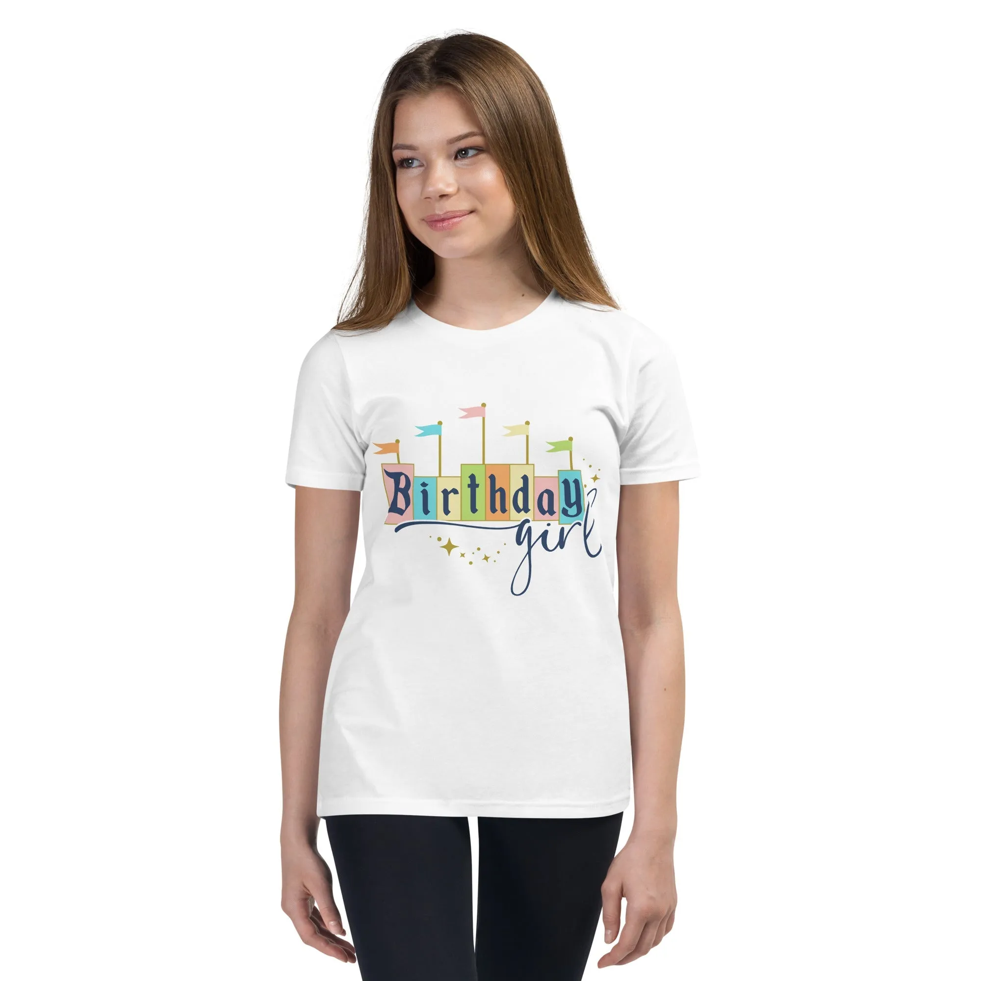 Vintage Birthday Girl Youth Short Sleeve T-Shirt