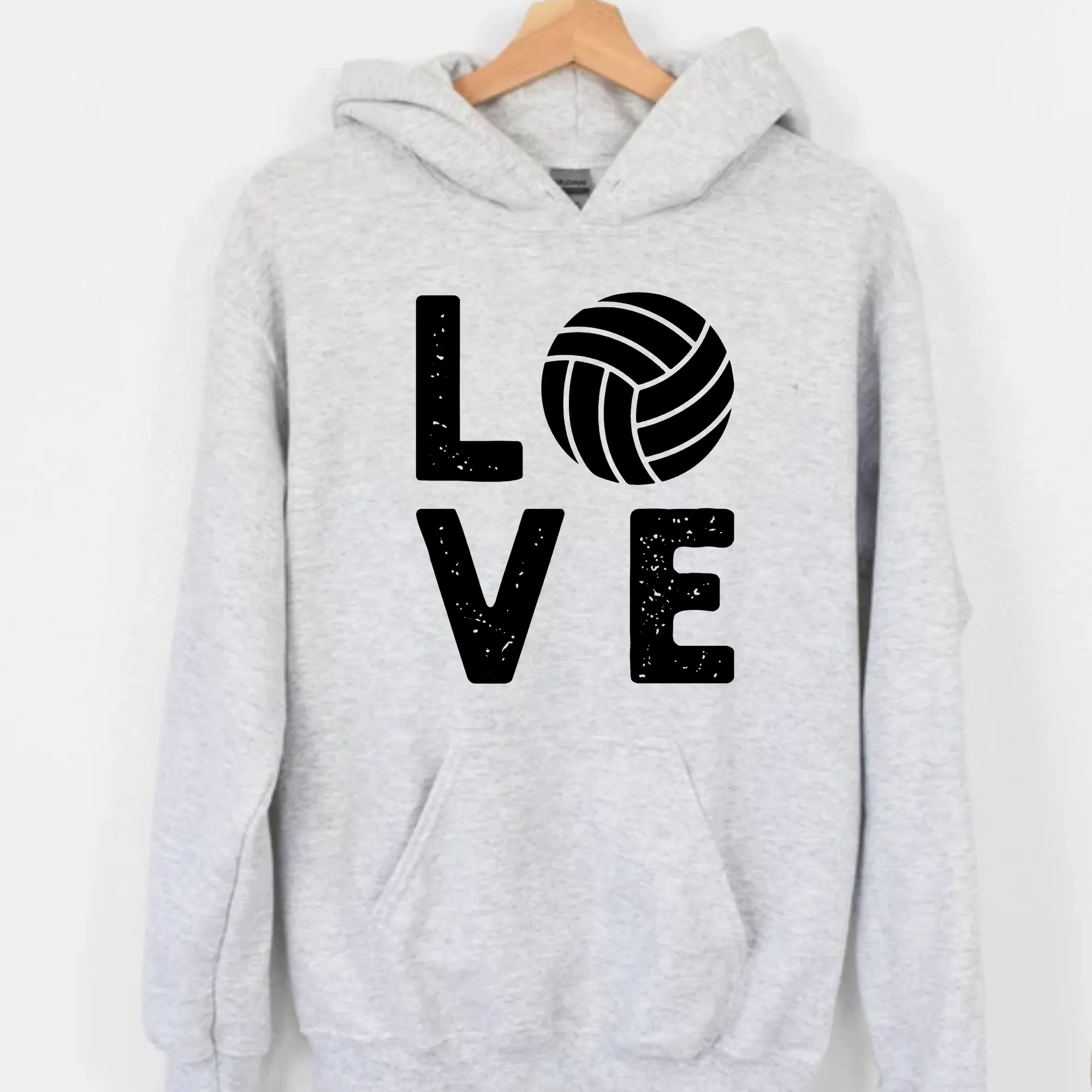 Volleyball Love Hoodie with Personalized Sleeve