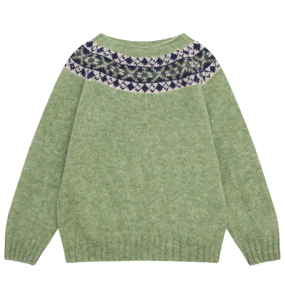 Wool Olive Fairisle Sweater