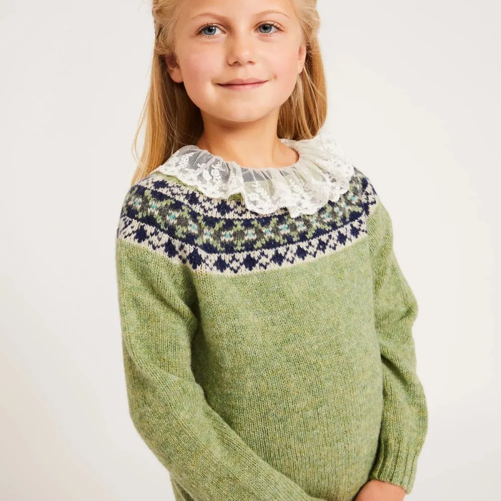 Wool Olive Fairisle Sweater